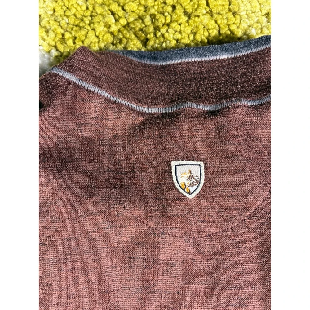 Kuhl Revel 1/4 Zip Pullover Mens Large‎ Rust Brown Heathered Sweater 3112